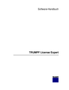 TRUMPF License Expert software manual in German