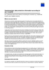 Supplementary data protection information for participants at events