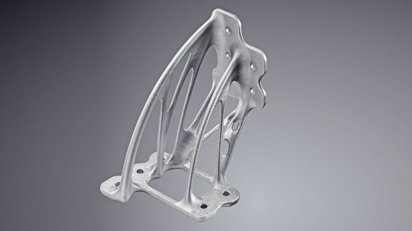 Lightweight design of a mounting bracket generated with a TruPrint 1000