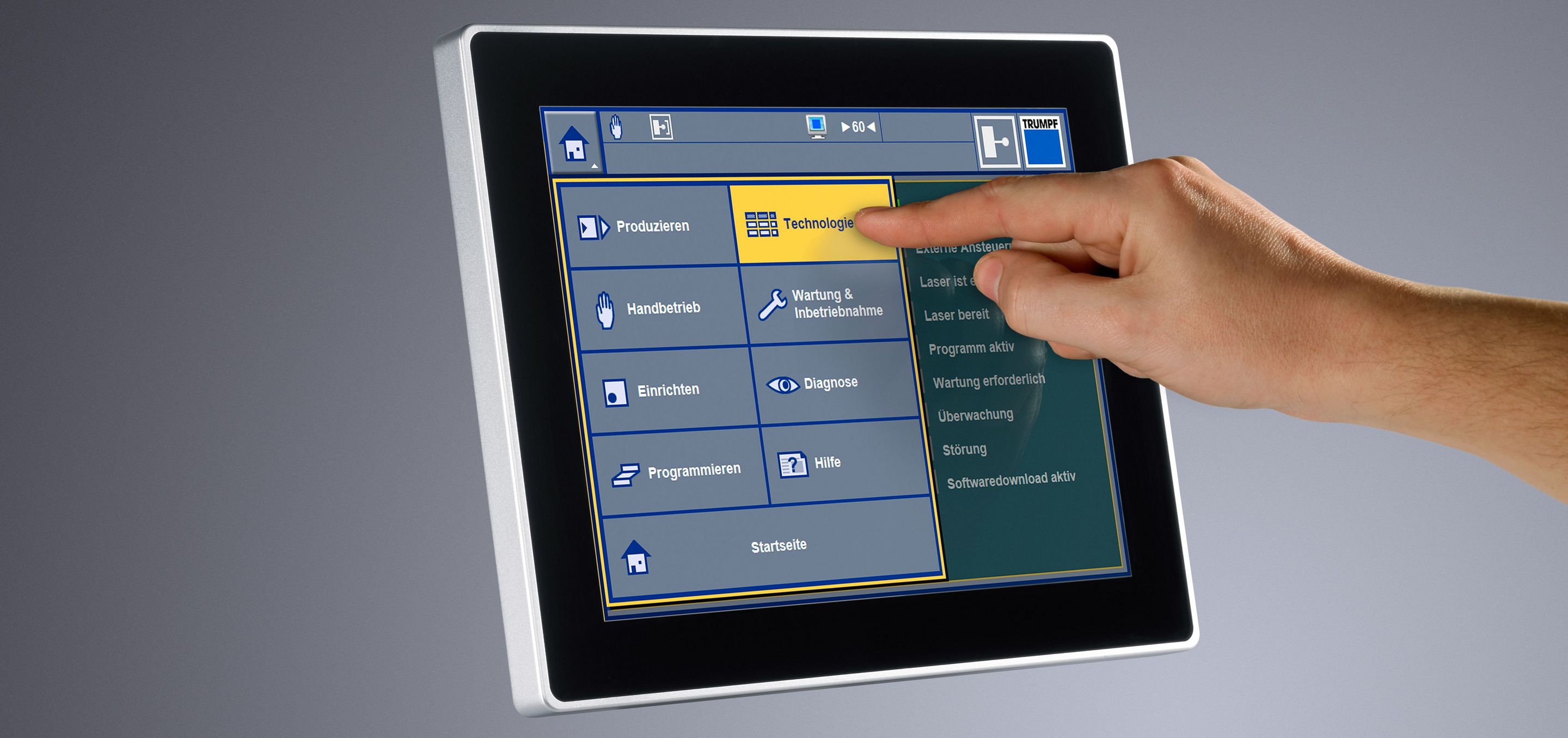 TruControl – convenient control and optimization of your TRUMPF lasers