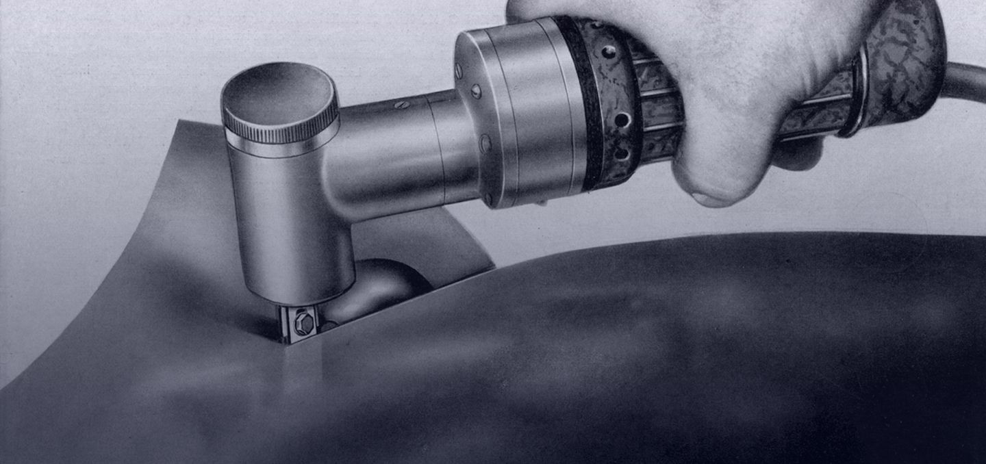 historical advertising leaflet of the hand guided machines from TRUMPF