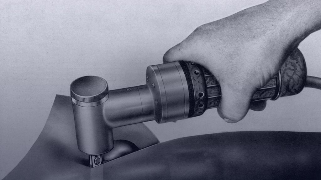 historical advertising leaflet of the hand guided machines from TRUMPF