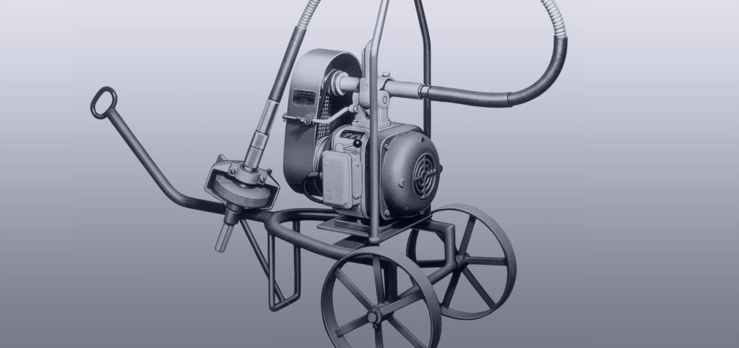 historical picture of flexible shafts from TRUMPF