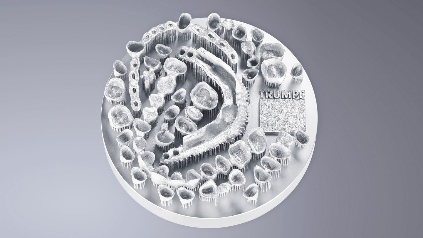 Dental product produced with the TruPrint 1000