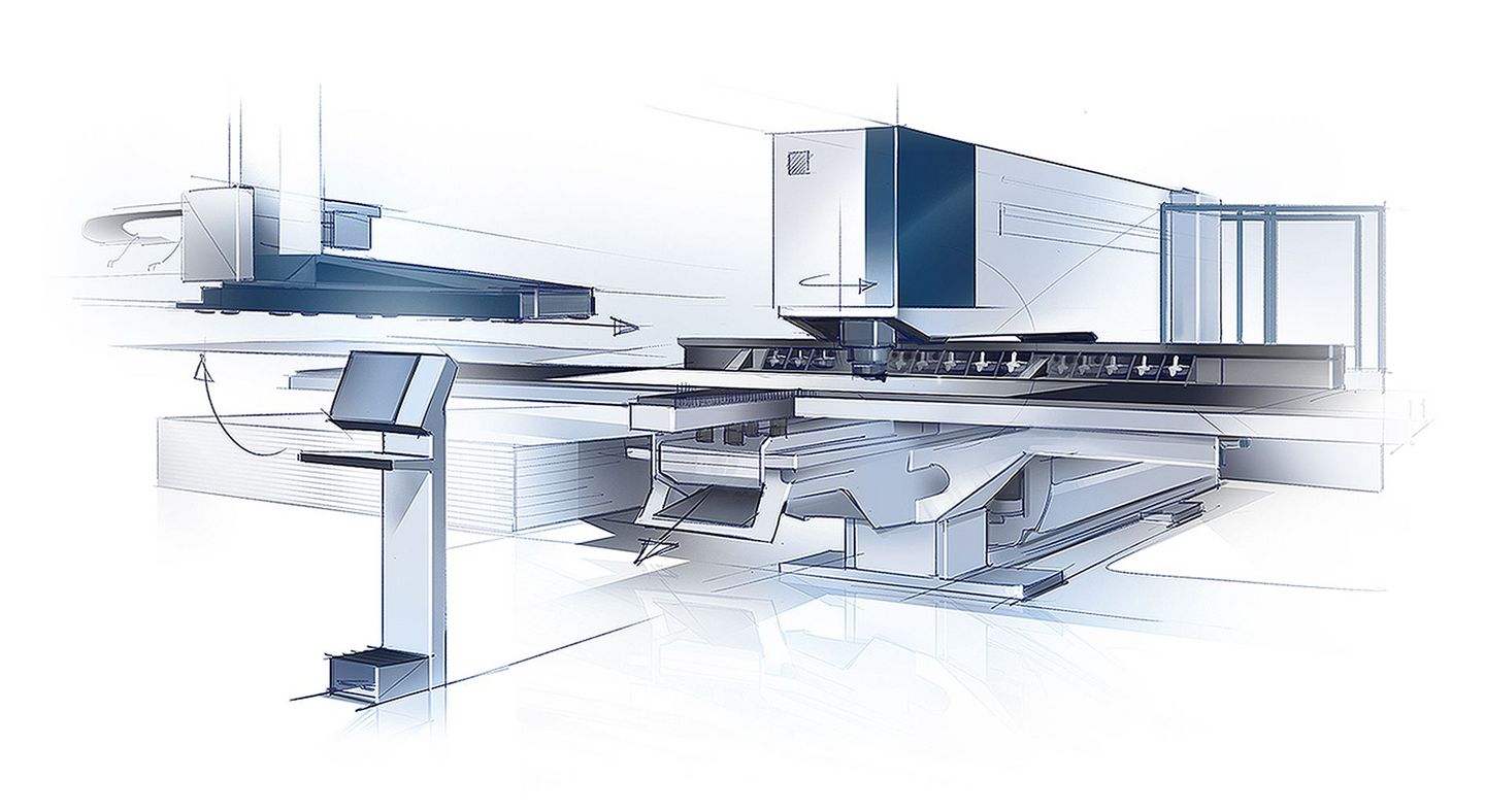 TruPunch 冲床的绘制图形