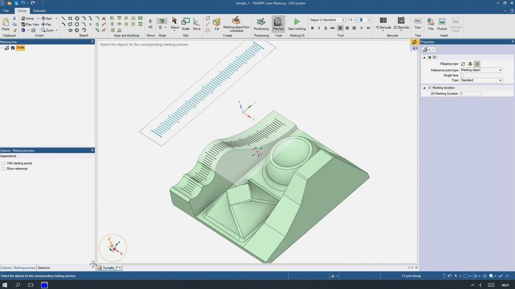 TruTops Mark 3D, screenshot of parameter library