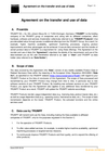 Agreement on the transfer and use of data