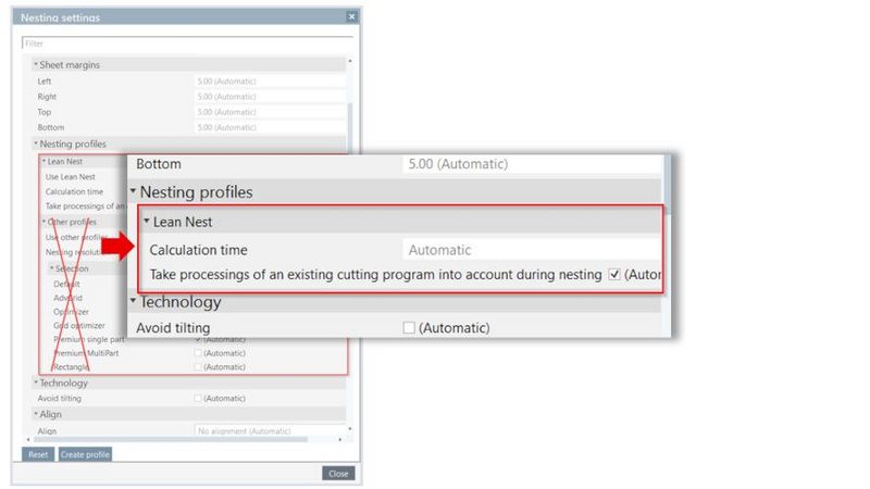 TruTops Boost V14, Screenshot Lean Nest