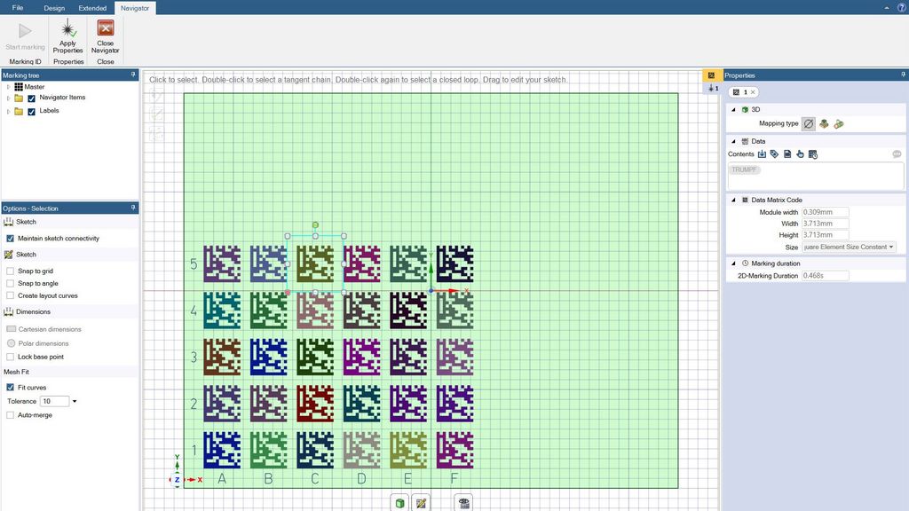 TruTops Mark 3D, screenshot of Navigator