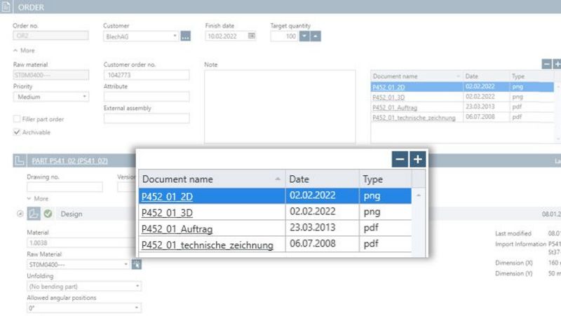 TruTops Boost V14, Screenshot externe Dokumente