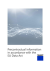 Pre-contractual information in accordance with the EU Data Act