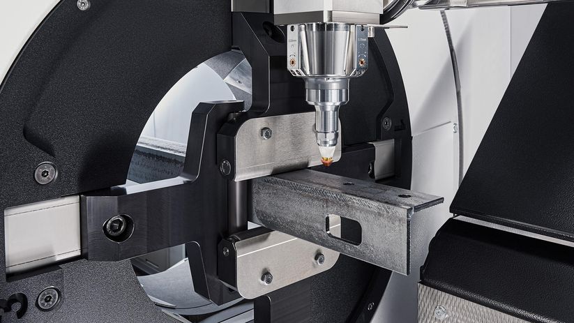 TruLaser Tube 3000 fiber，自适应夹紧方式