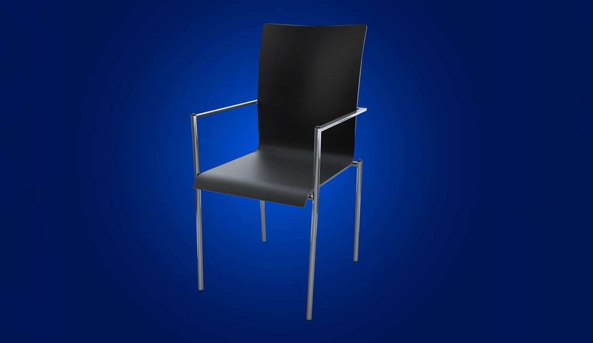 Stuhl, der auf einer TRUMPF Laser-Rohrschneidemaschine gefertigt wurde