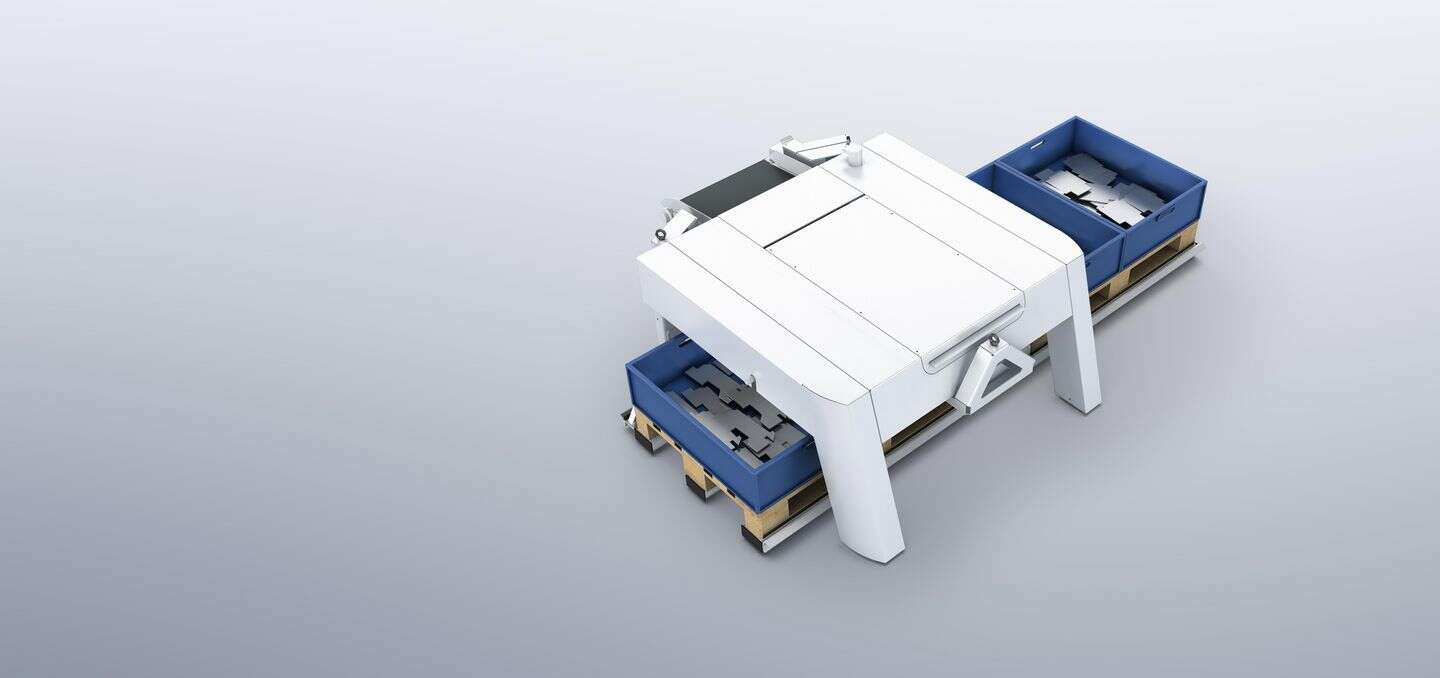 SortMaster Box Linear, unloading and sorting of finished parts with the SortMaster Box Linear