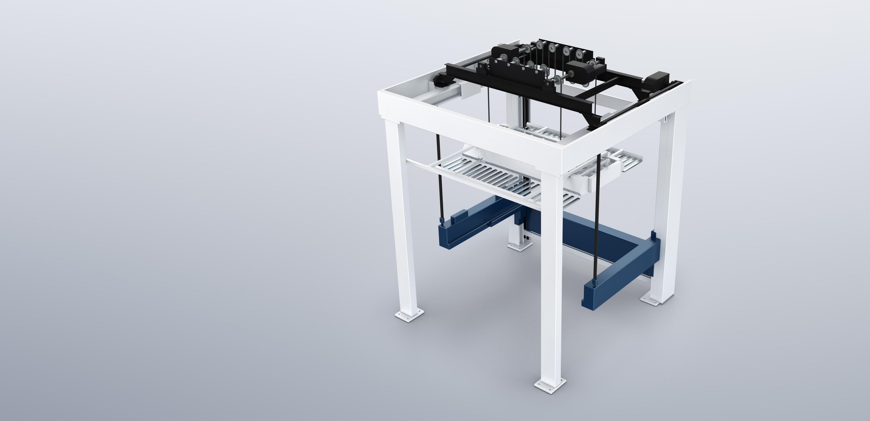 可与料库直连的自动上下料单元 LiftMaster Store，最快速的料库连接及多机床连接