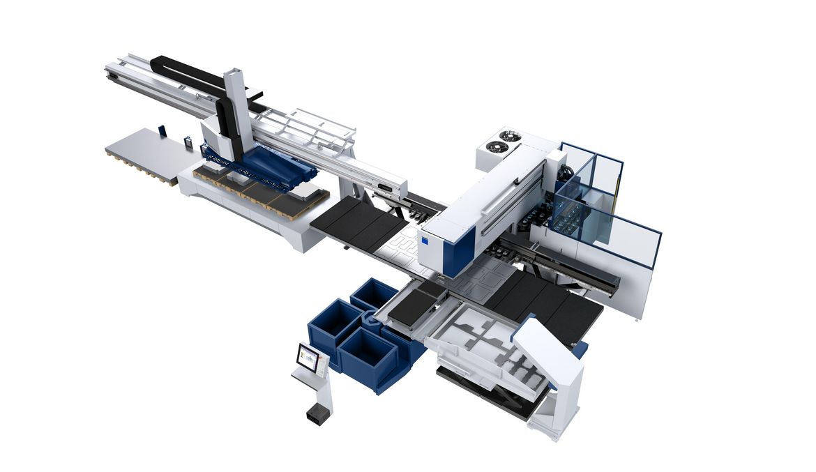 配备 SheetMaster、SortMaster Box、GripMaster 及 ToolMaster Linear 的 TruPunch 5000