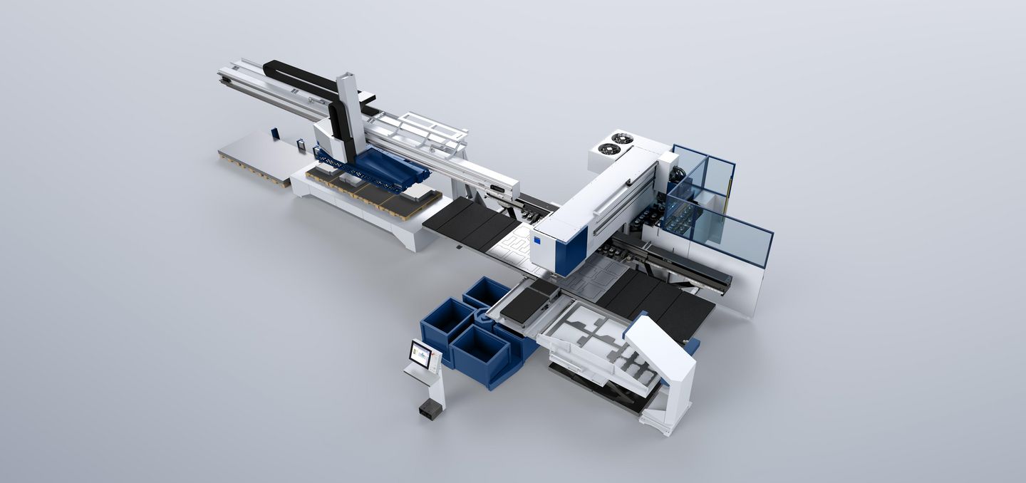 TruPunch 5000 with SheetMaster, SortMaster Box, GripMaster, and ToolMaster Linear
