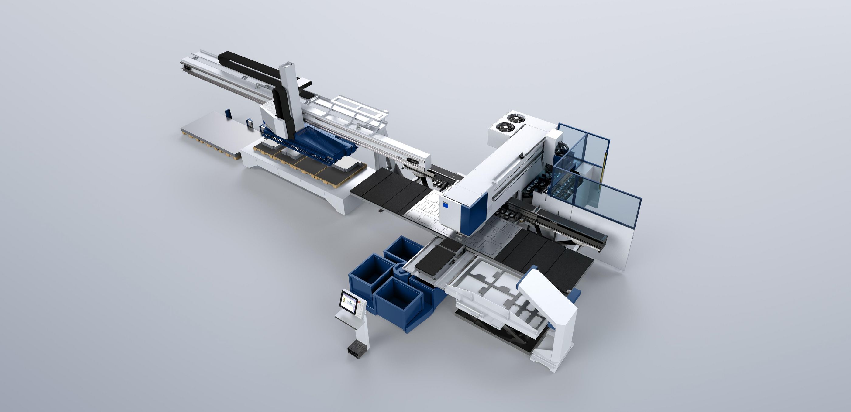TruPunch 5000 with SheetMaster, SortMaster Box, GripMaster, and ToolMaster Linear