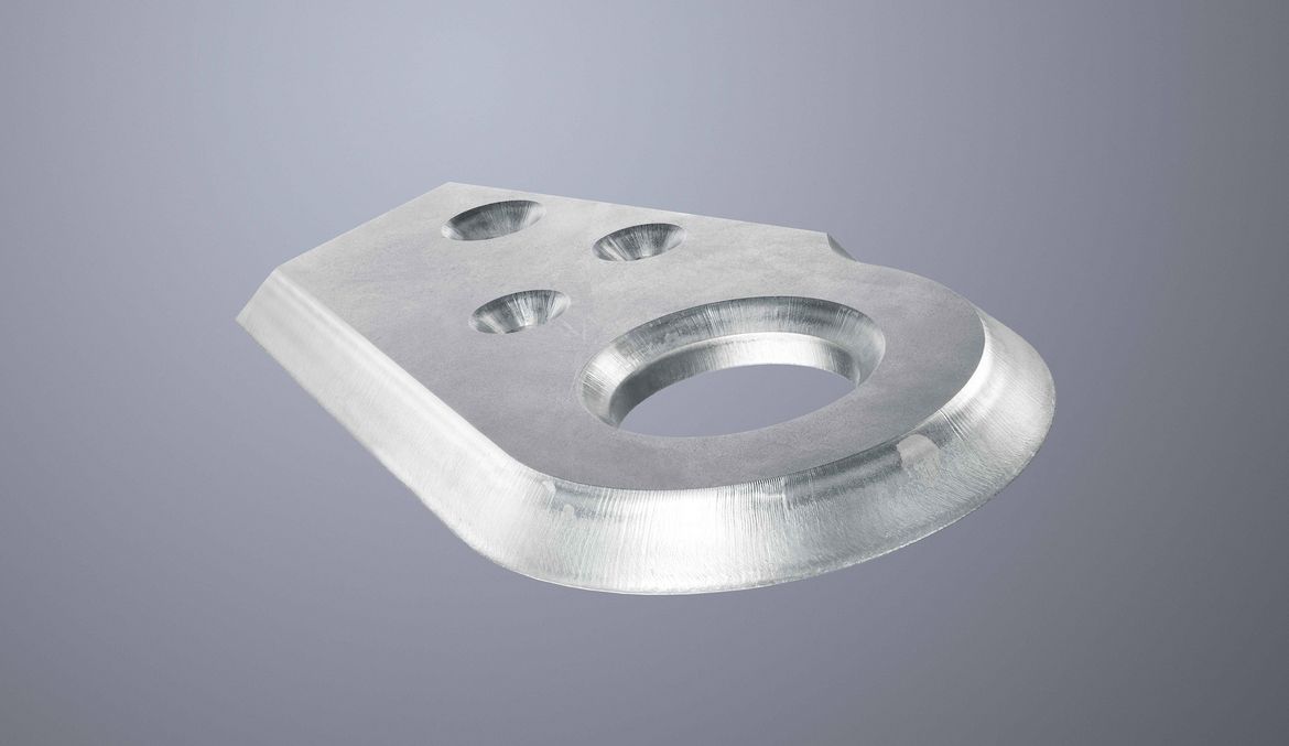 Mild steel sample part, cut on the TruLaser Series 3000 Bevel Cut Edition