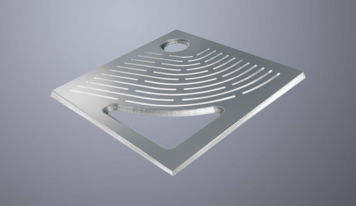 Stainless steel sample part, cut on the TruLaser Series 3000 Bevel Cut Edition